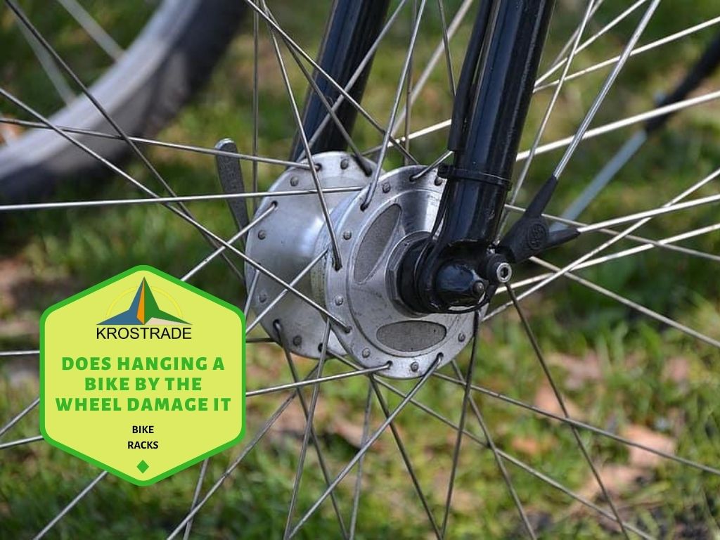 Czy wieszanie roweru za koło może go uszkodzić?